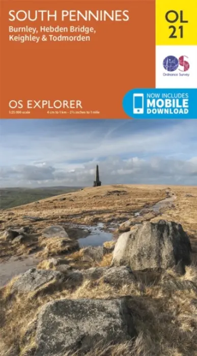 South Pennines, Burnley, Hebden Bridge, Keighley & Todmorden - Ordnance Survey