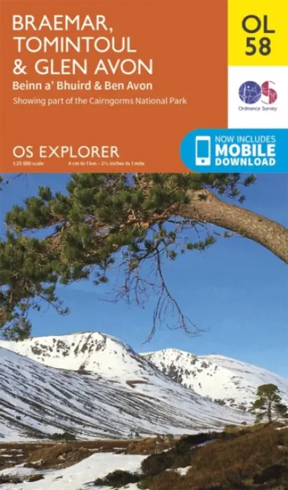 Braemar, Tomintoul & Glen Avon, Beinn a' Bhuird & Ben Avon - Ordnance Survey