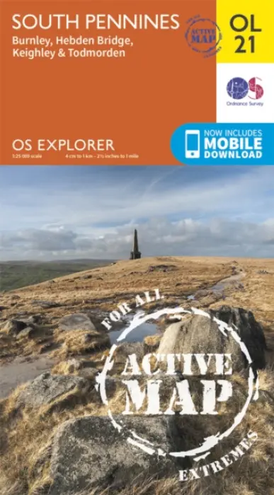 South Pennines, Burnley, Hebden Bridge, Keighley & Todmorden - Ordnance Survey