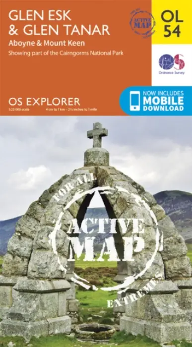 Glen Esk & Glen Tanar, Aboyne & Mount Keen - Ordnance Survey