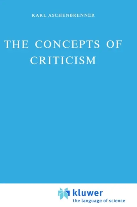 Concepts of Criticism - Aschenbrenner, L.