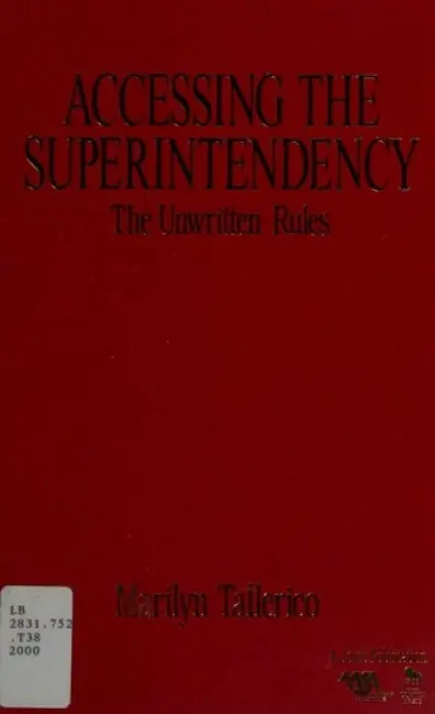 Accessing the Superintendency - Tallerico, Marilyn