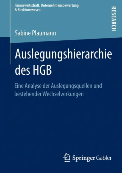 Auslegungshierarchie des HGB - Plaumann, Sabine