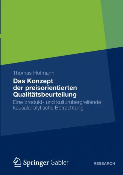 Das Konzept der preisorientierten Qualitatsbeurteilung - Hofmann, Thomas