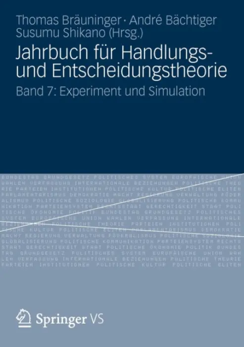 Jahrbuch fur Handlungs- und Entscheidungstheorie