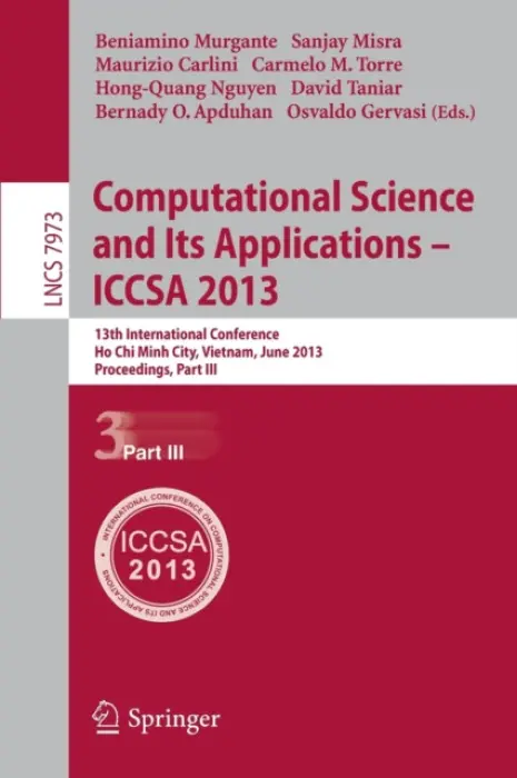 Computational Science and Its Applications -- ICCSA 2013