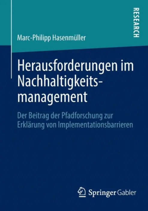 Herausforderungen im Nachhaltigkeitsmanagement - Hasenmuller, Marc-Philipp