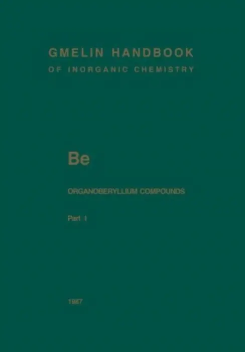 Be Organoberyllium Compounds - Schmidbaur, Hubert