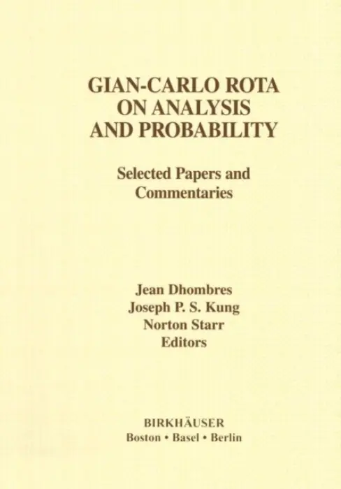 Gian-Carlo Rota on Analysis and Probability - Dhombres, Jean
