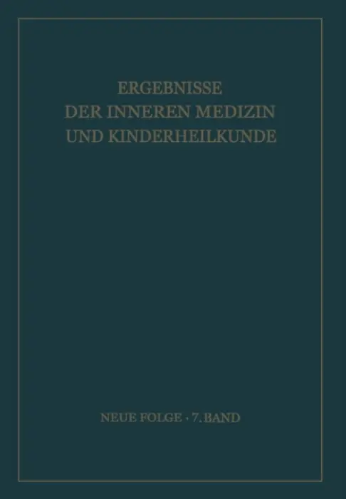 Ergebnisse der Inneren Medizin und Kinderheilkunde - Heilmeyer, L. a Schoen, R. a Glanzmann, E. a Rudder, B. De