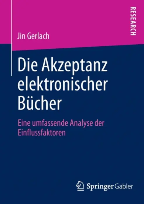 Die Akzeptanz elektronischer Bucher - Gerlach, Jin