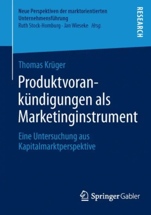 Produktvorankundigungen als Marketinginstrument - Kruger, Thomas