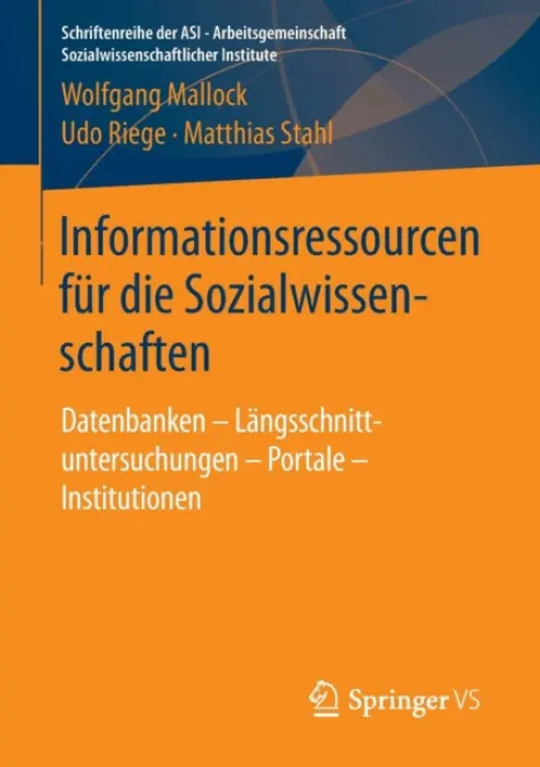Informationsressourcen fur die Sozialwissenschaften - Mallock, Wolfgang a Riege, Udo a Stahl, Matthias