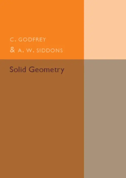 Solid Geometry - Godfrey, C. a Siddons, A. W.