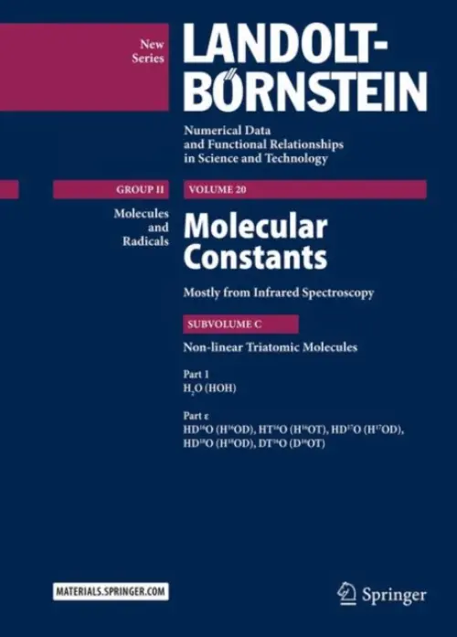 Molecular Constants Mostly from Infrared Spectroscopy - Picque, N.