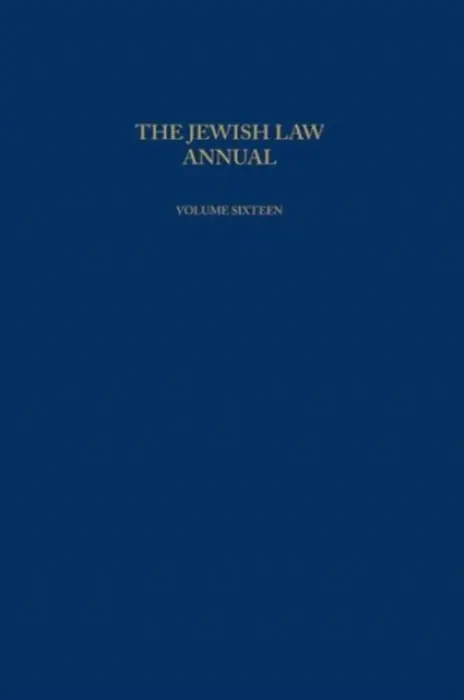 Jewish Law Annual Volume 16