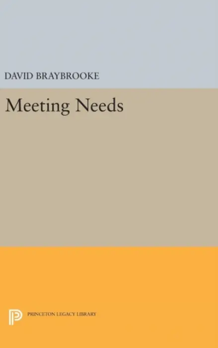 Meeting Needs - Braybrooke, David