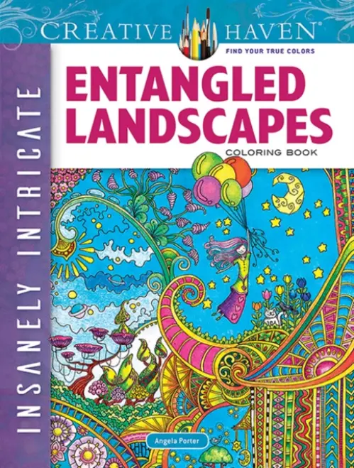 Creative Haven Insanely Intricate Entangled Landscapes Coloring Book - Porter, Angela