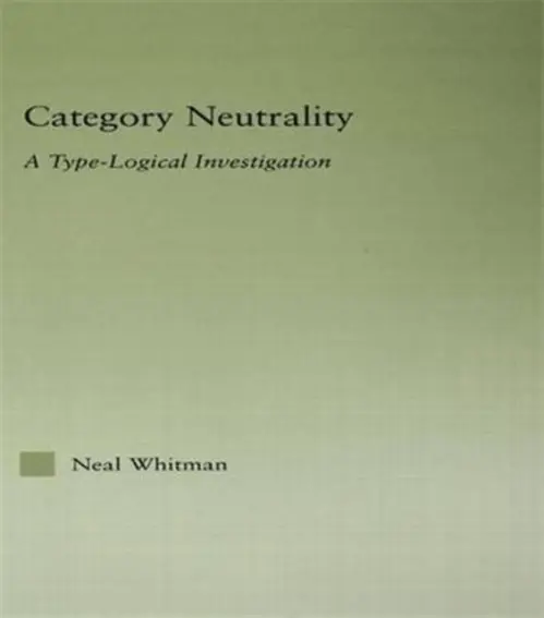 Category Neutrality - Whitman, Neil