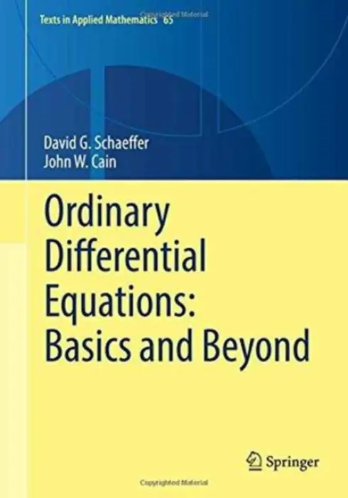 Ordinary Differential Equations: Basics and Beyond - Schaeffer, David G. a Cain, John W.
