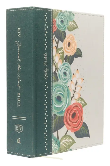 KJV Large Print Bible, Journal the Word, Reflect, Journal or Create Art Next to Your Favorite Verses (Green Cloth Over Board, Red Letter, Comfort Prin - Thomas Nelson
