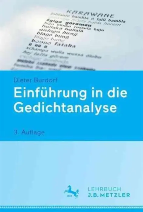 Einfuhrung in die Gedichtanalyse - Burdorf, Dieter