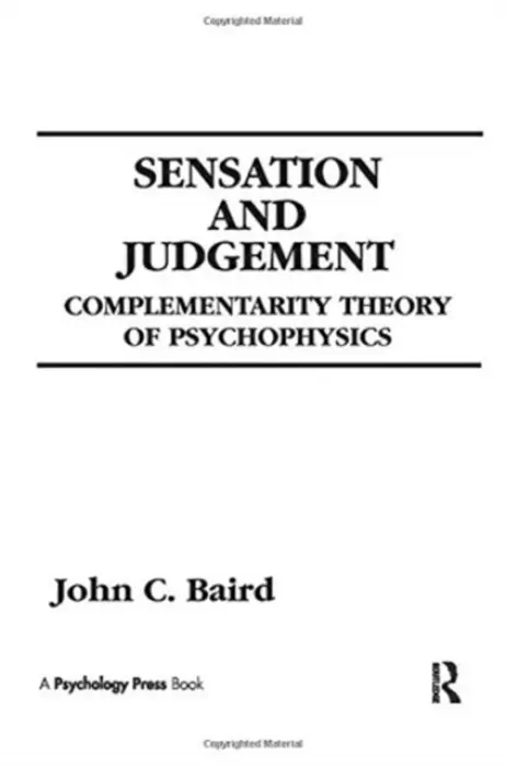 Sensation and Judgment - Baird, John C.