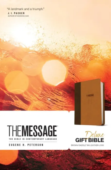 Message Deluxe Gift Bible, Brown - Peterson, Eugene H.