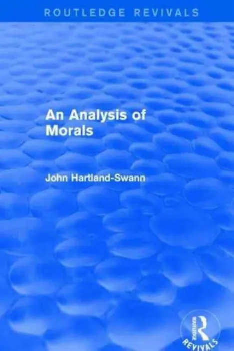 Analysis of Morals - Hartland-Swann, John