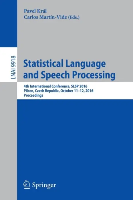 Statistical Language and Speech Processing