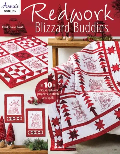 Redwork Blizzard Buddies - Pearl Louise Krush