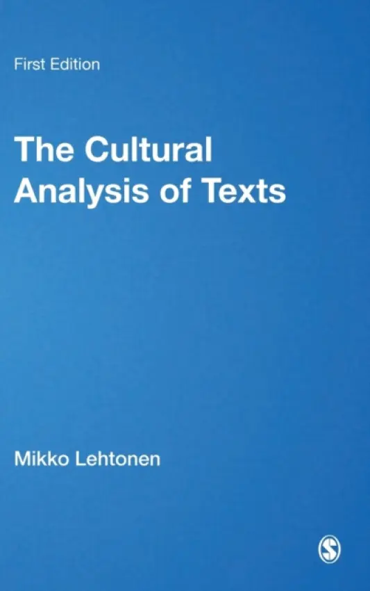 Cultural Analysis of Texts - Lehtonen, Mikko