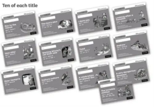 Read Write Inc. Phonics: Grey Set 7 Core Black & White Storybooks (Pack of 130) - Munton, Gill