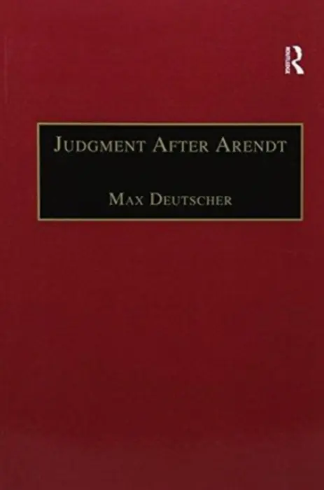 Judgment After Arendt - Deutscher, Max