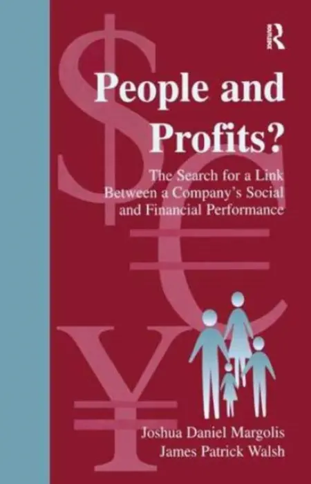 People and Profits? - Margolis, Joshua Daniel a Walsh, James P.