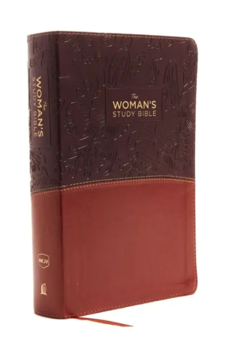 NKJV, The Woman's Study Bible, Leathersoft, Brown/Burgundy, Red Letter, Full-Color Edition