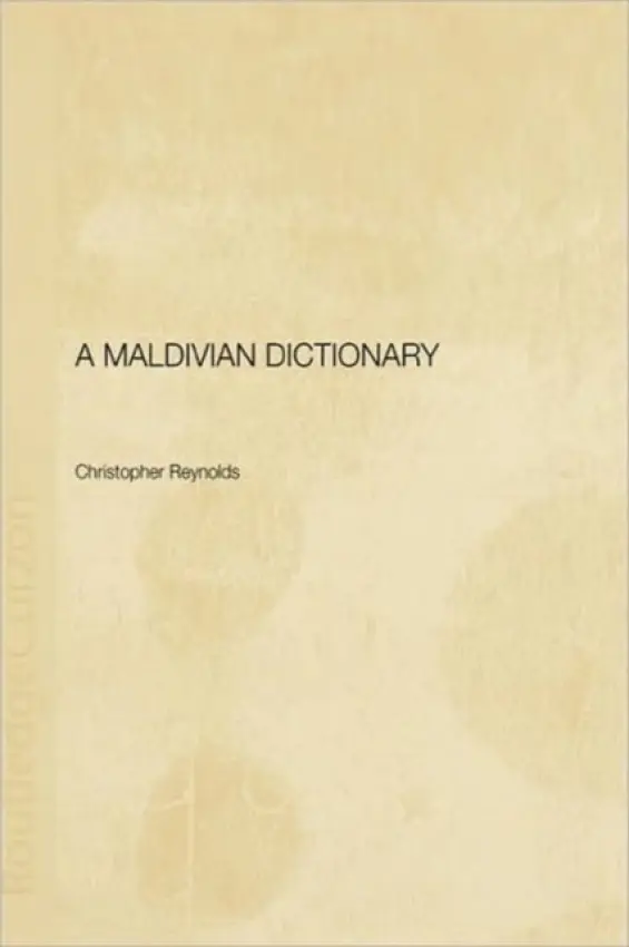 Maldivian Dictionary - Reynolds, Christopher