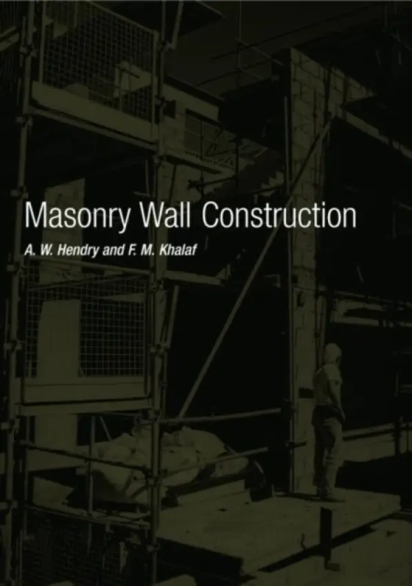 Masonry Wall Construction - Hendry, A.W.