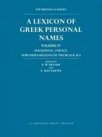 Lexicon of Greek Personal Names Volume IV