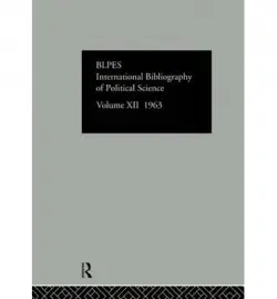 Intl Biblio Pol Sc 1963 Vol 12 - Europa