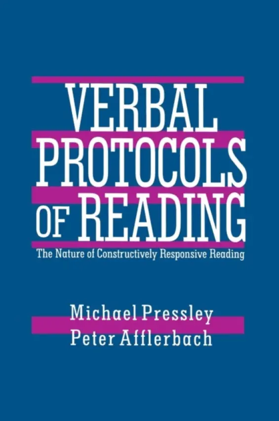 Verbal Protocols of Reading - Pressley, Michael a Afflerbach, Peter