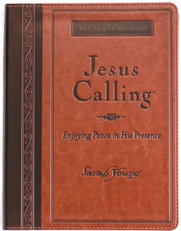 Jesus Calling, Large Text Brown Leathersoft, with Full Scriptures - Young, Sarah