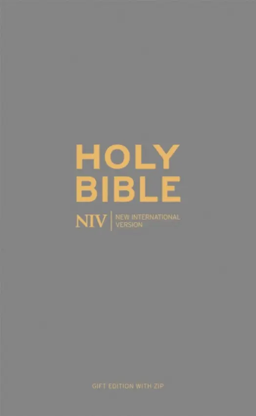 NIV Pocket Charcoal Soft-tone Bible with Zip - New International Version