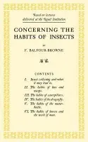 Concerning the Habits of Insects - Balfour-Browne, F.