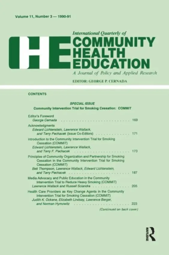 Community Intervention Trial for Smoking Cessation - Lichtenstein, Edward a Wallack, Lawrence a Pechacek, Terry