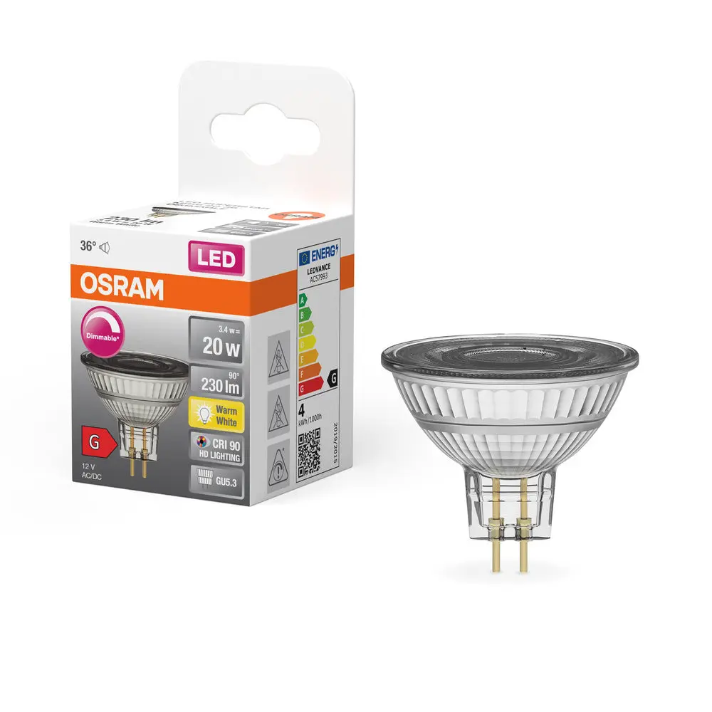 Stmívatelná LED bodovka GU5.3 3,4 W SUPERSTAR, teplá bílá