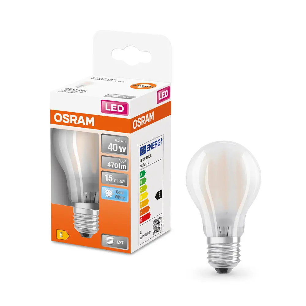 Matná LED žárovka E27 4 W STAR, studená bílá
