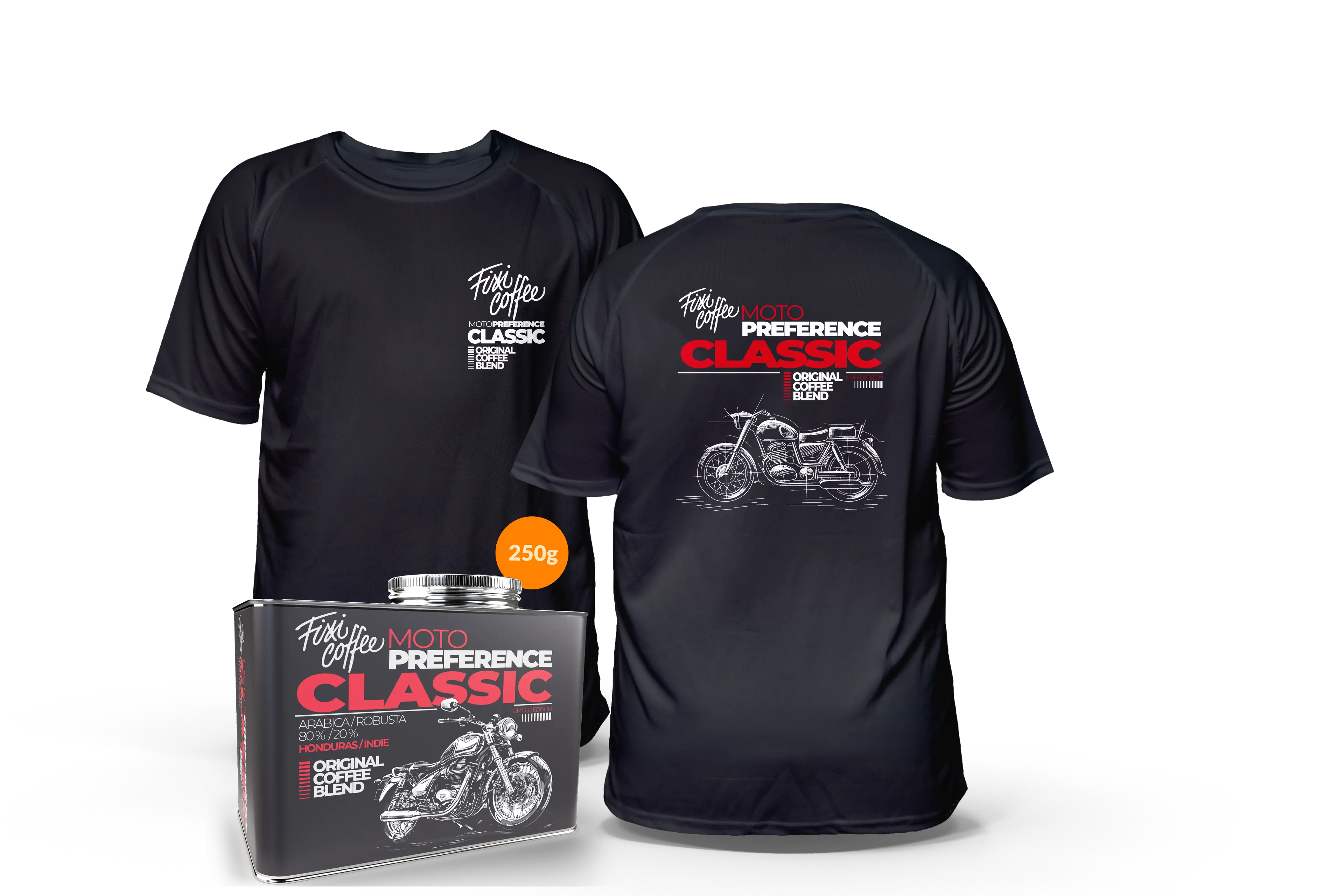 MOTO fešák – Classic (kafe + tričko)
