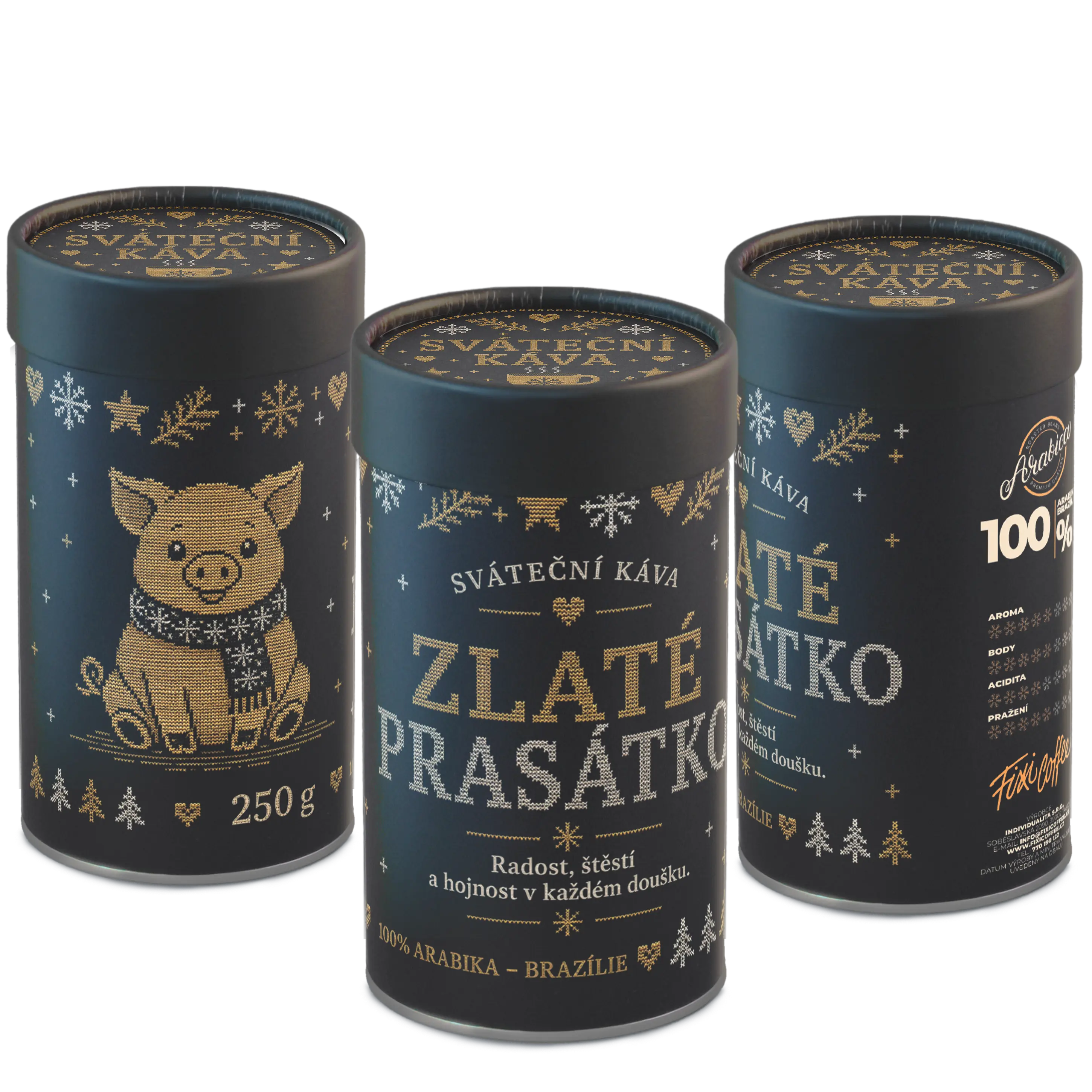 Fixi Coffee Vánoční edice - Zlaté prasátko
