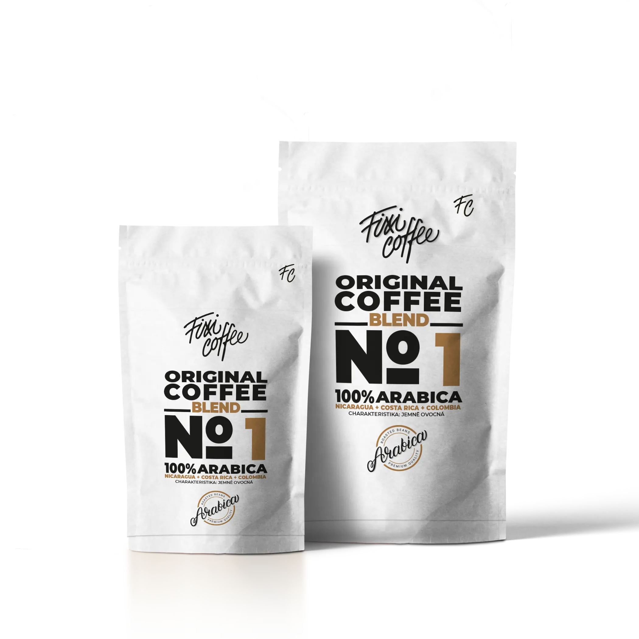 Fixi Coffee No. 1 směs výběrové kávy Nikarague, Kostarika, Kolumbie zrnková / sáček Doypack /